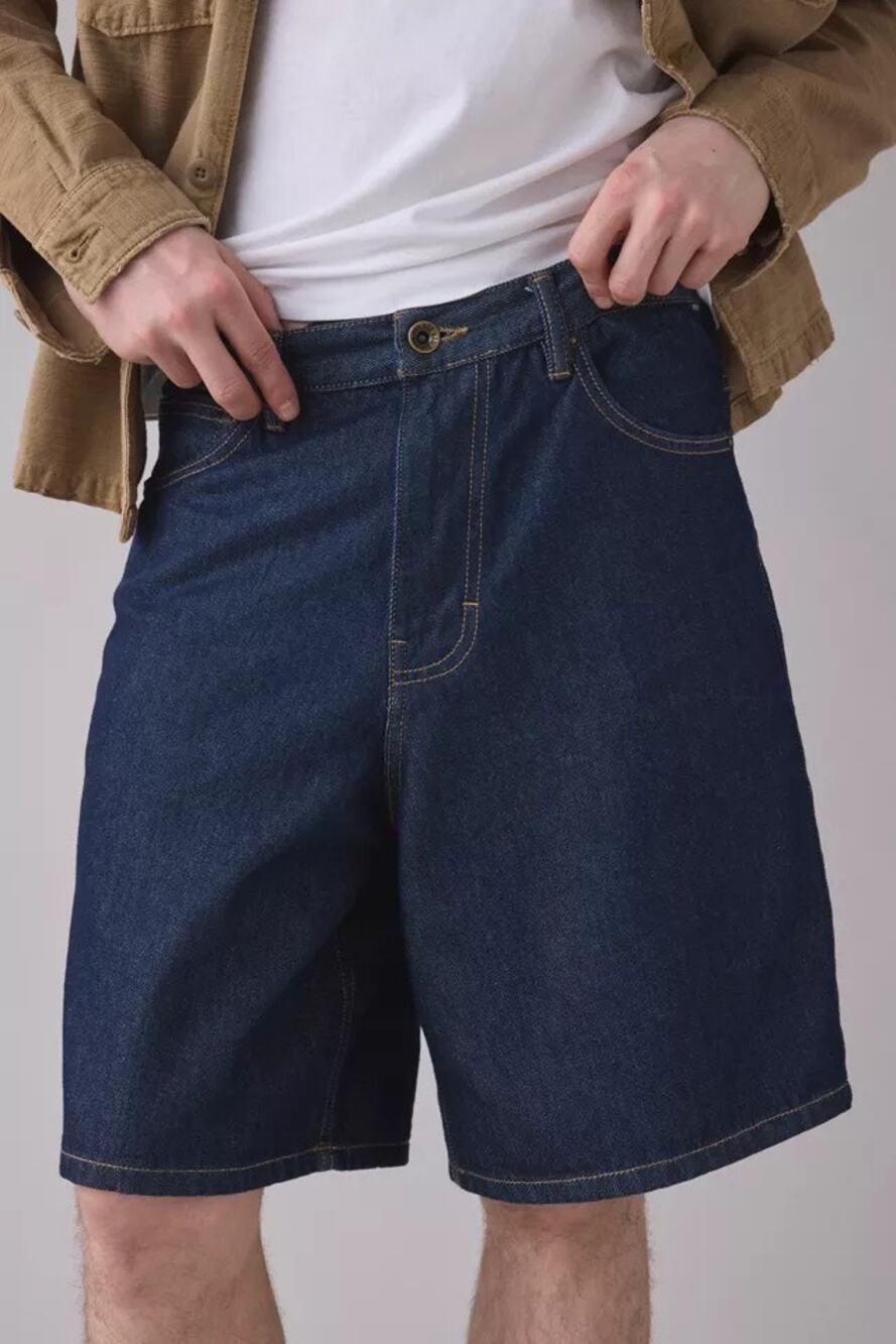 Streetwear Summer Casual NEW Rinsed Denim Men’s Sz 36 Baggy Denim Shorts